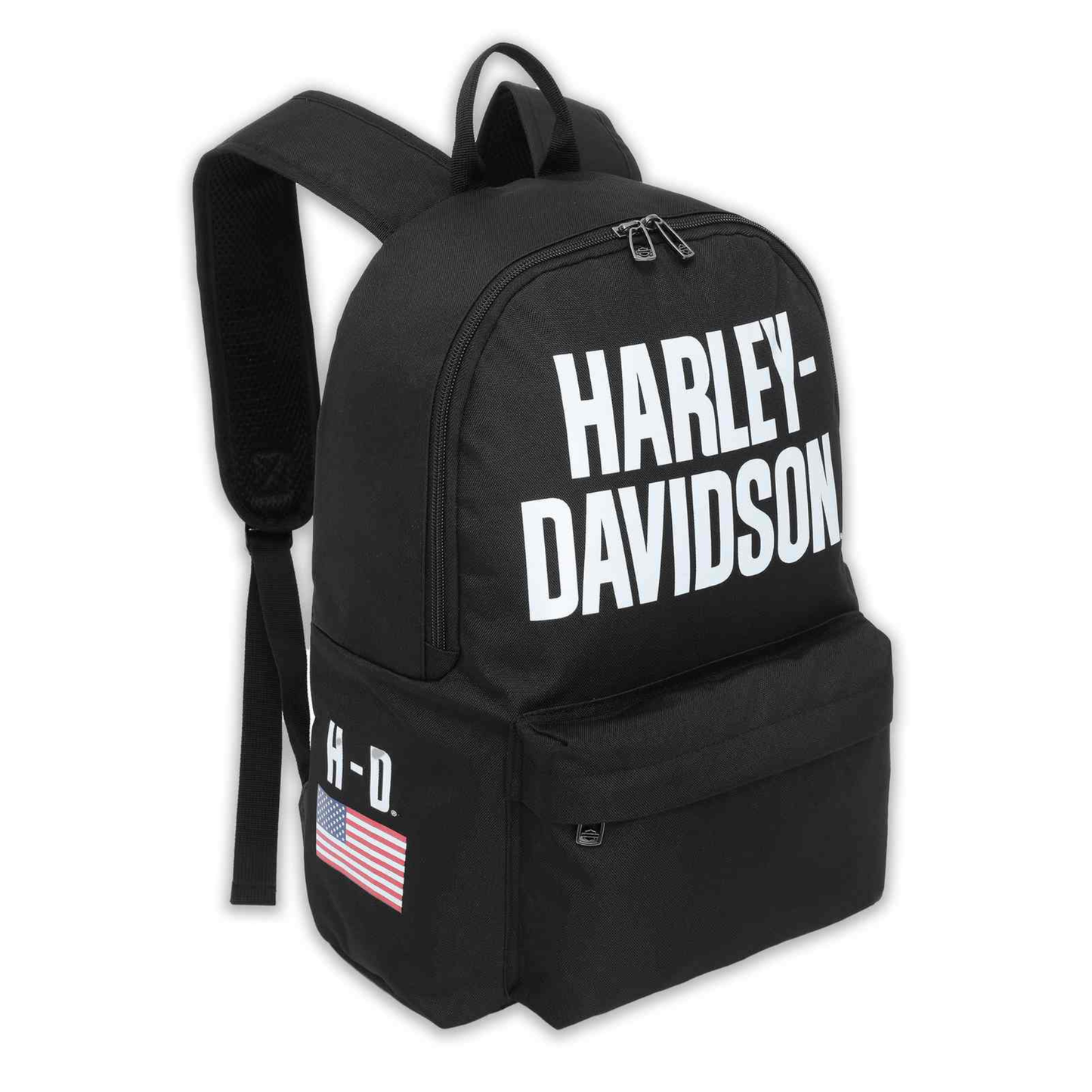 Harley-Davidson® Rugged American Flag Graphic Durable Backpack - Black