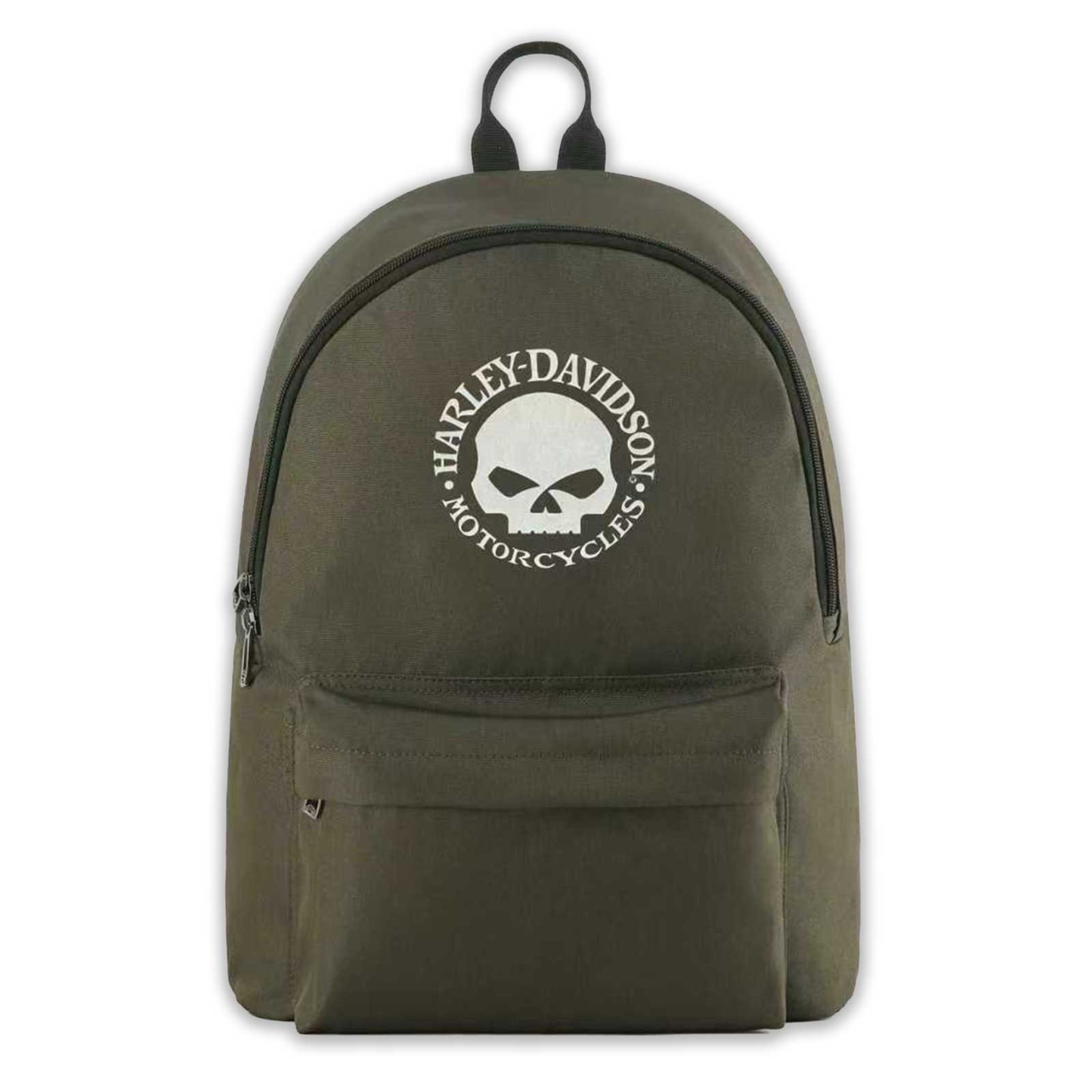 Harley-Davidson® Rugged Willie G Skull Graphic Durable Backpack - Grape Leaf Green