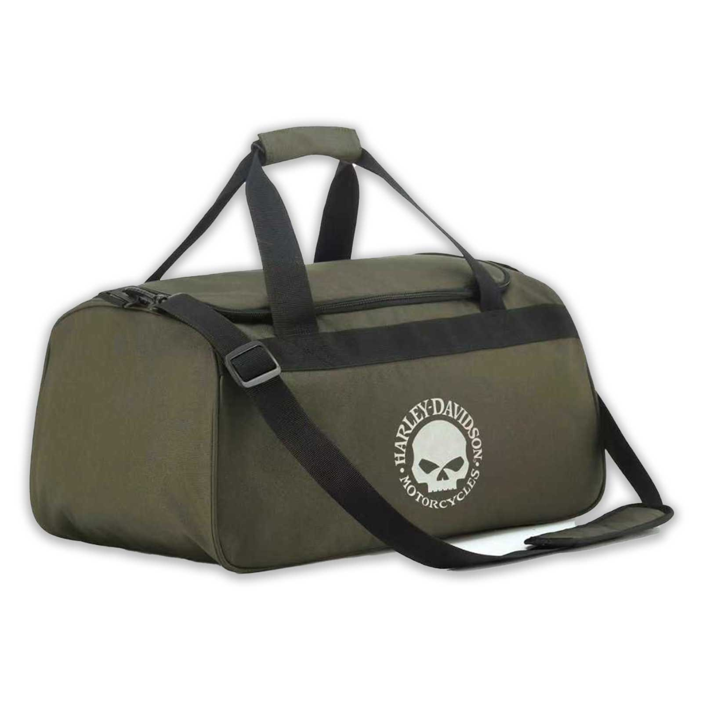 Harley-Davidson® Willie G Skull Graphic Rugged Duffel Bag - Grape Leaf Green