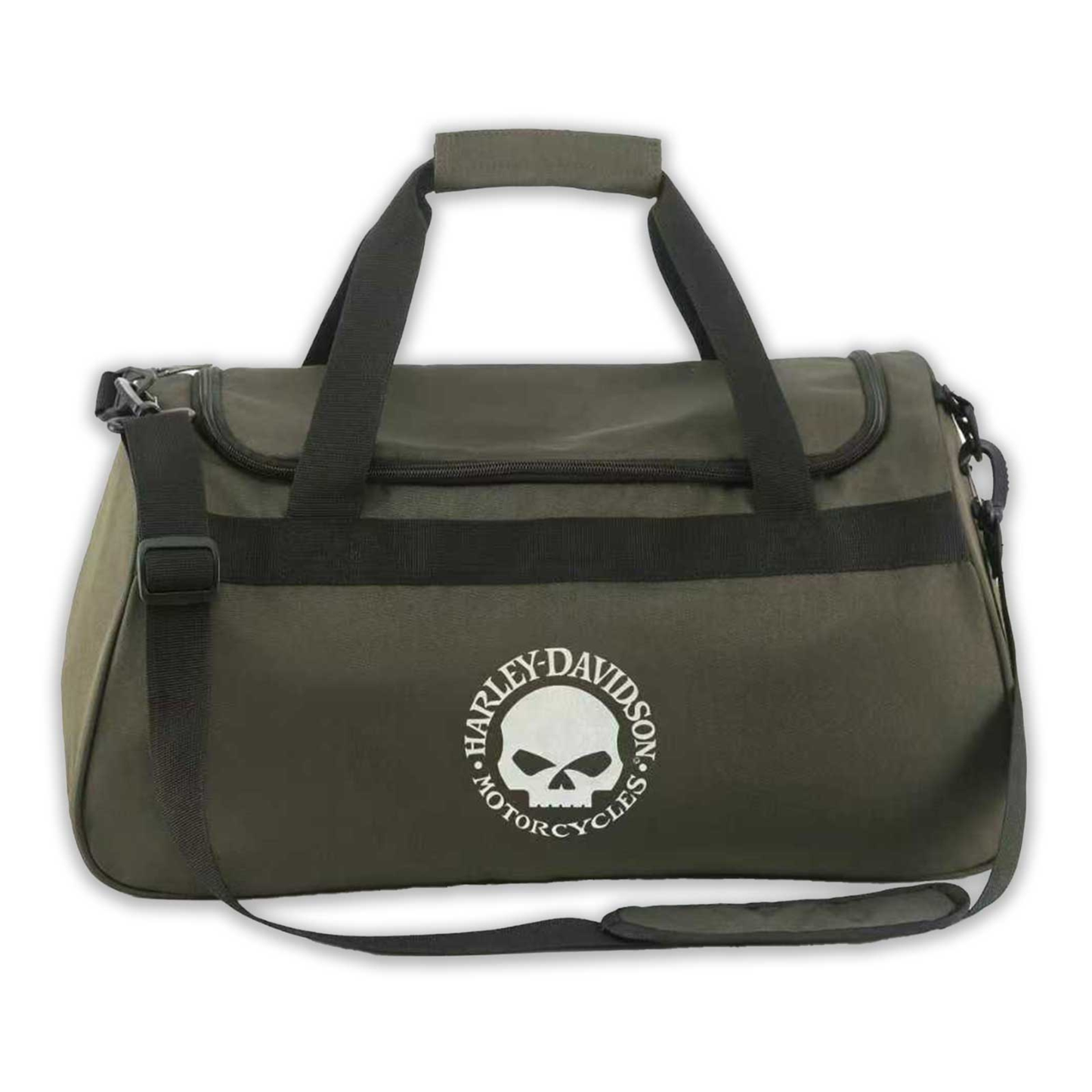 Harley-Davidson® Willie G Skull Graphic Rugged Duffel Bag - Grape Leaf Green