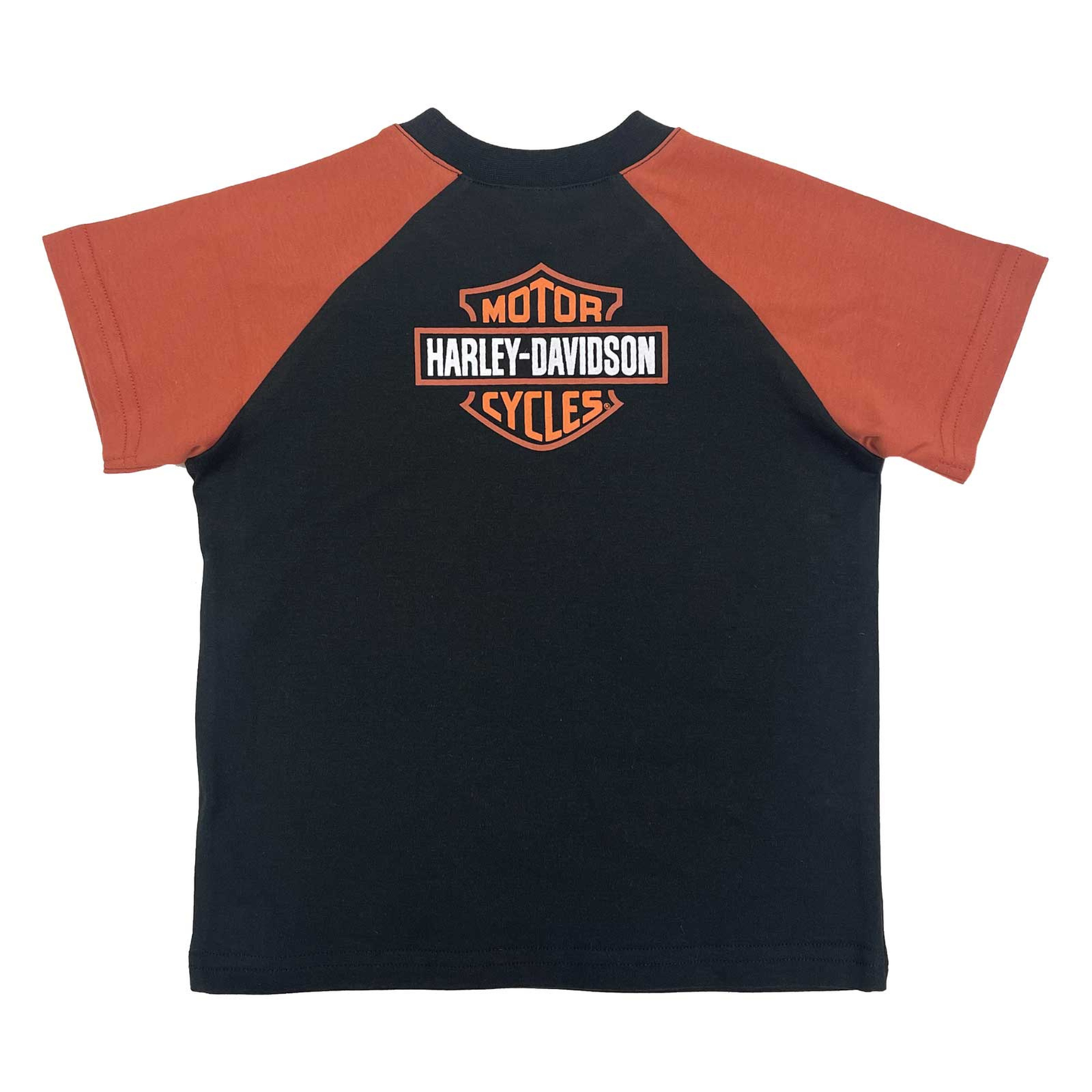 Harley-Davidson® Boys' Eagle Knit Raglan Colorblock Short Sleeve T-Shirt - Black