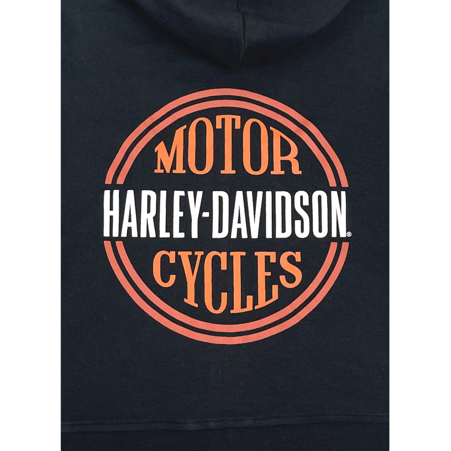 Harley-Davidson® Boys' Bar & Shield Logo Knit Zip-Up Hoodie - Black/Orange