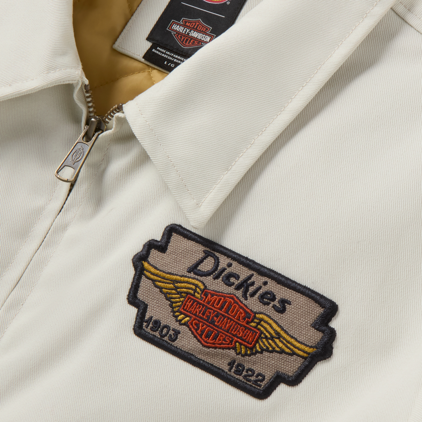 Harley-Davidson® Men's Dickies® x H-D® Quilted Lined Eisenhower Jacket - Bone