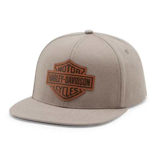 Harley-Davidson® Men's Leather Bar & Shield Switchback Adjustable Cap