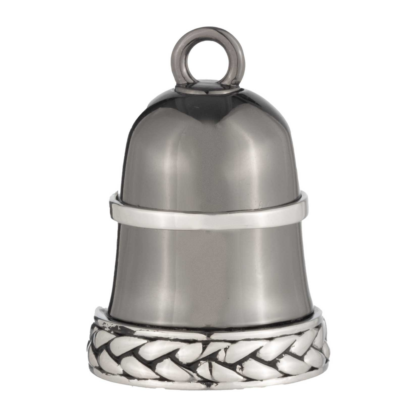 Harley-Davidson® Bar & Shield Braided Boarder Ride Bell - Hematite Silver Finish