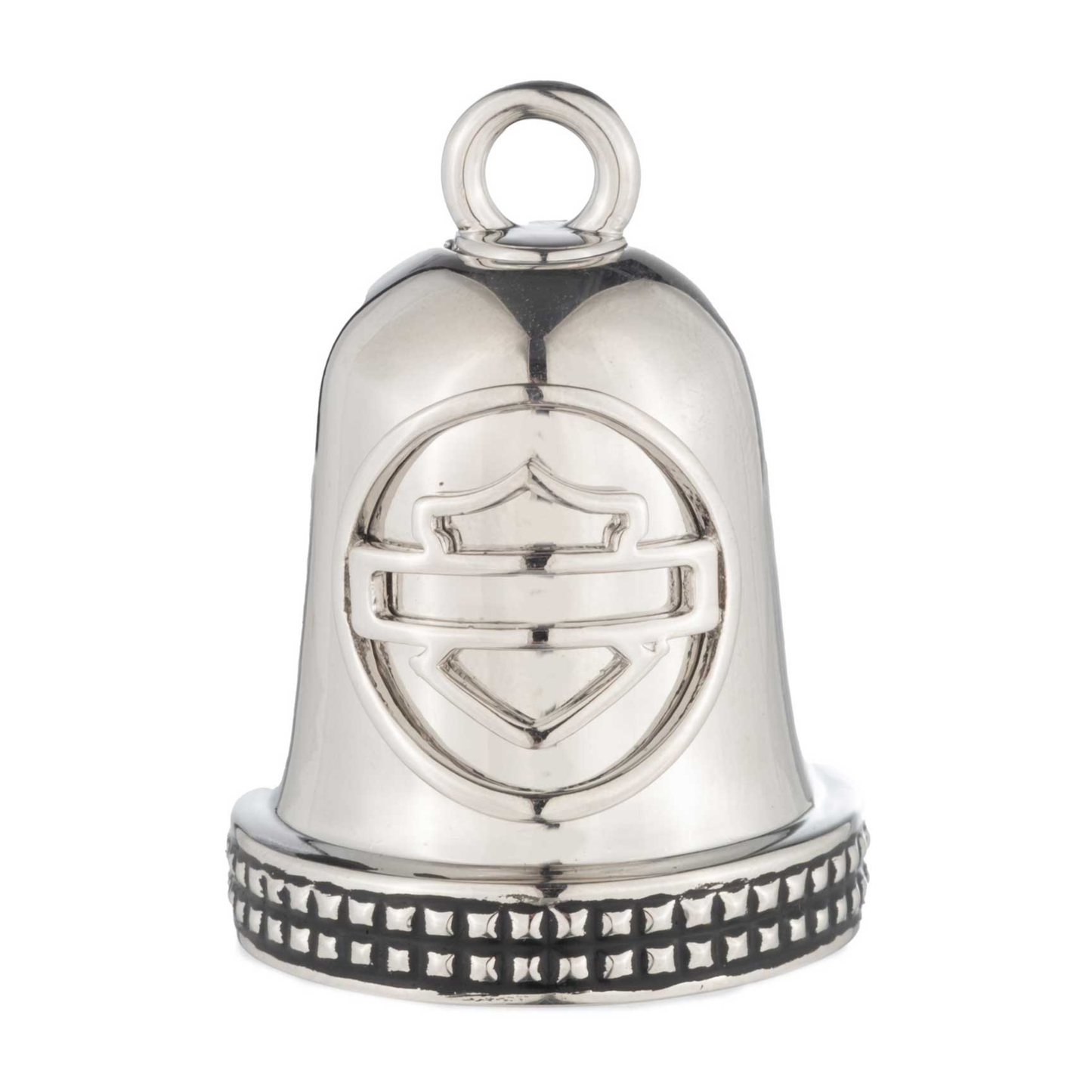 Harley-Davidson® Bar & Shield Studded Boarder Ride Bell - Silver Plated Finish