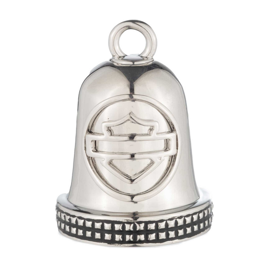 Harley-Davidson® Bar & Shield Studded Boarder Ride Bell - Silver Plated Finish