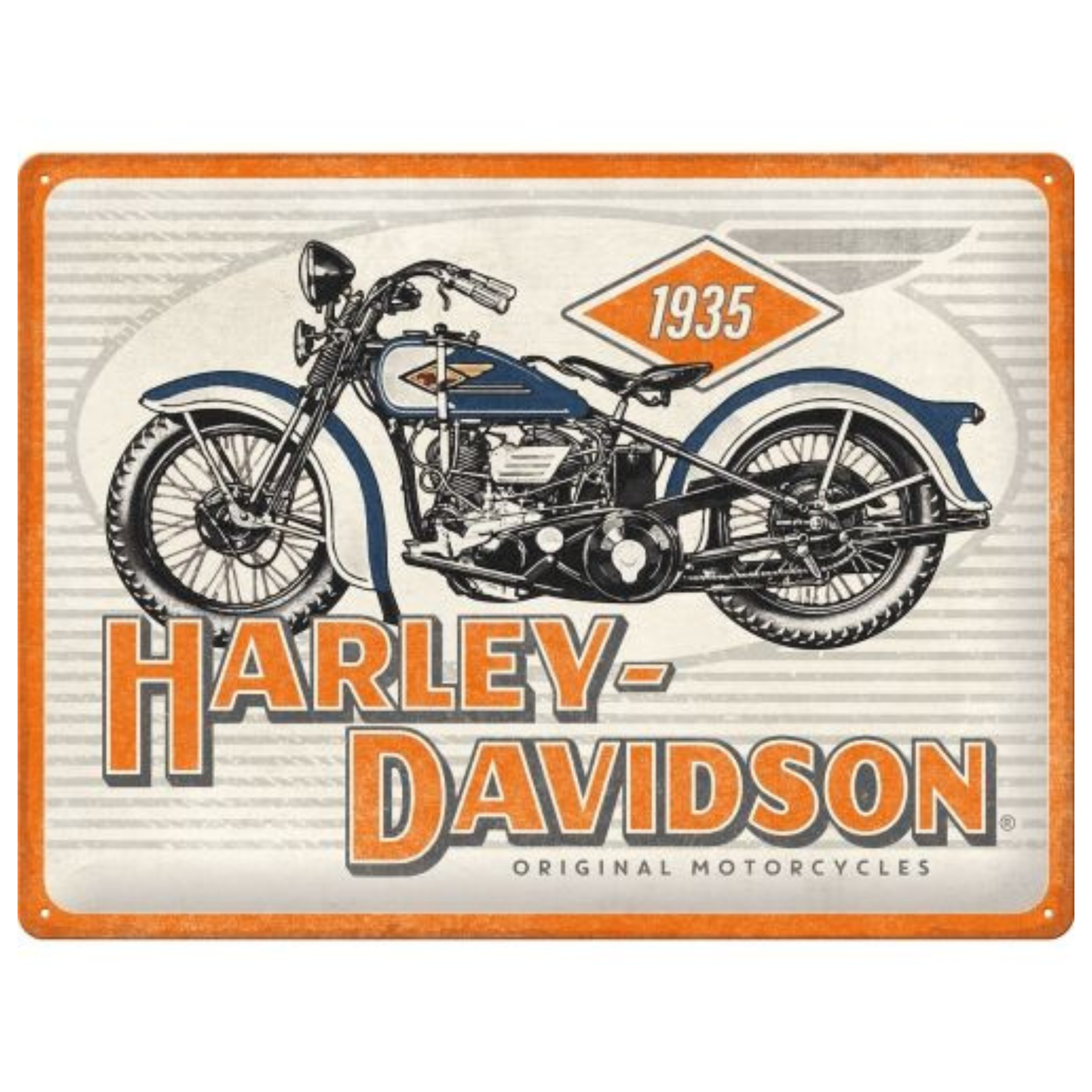 Harley-Davidson® Large Tin Sign - Retro 1935