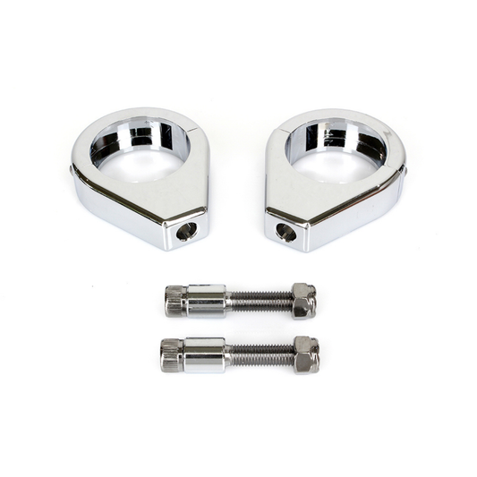 Rollies Speed Shop - 41mm Forks Turn Signal Clamps – Chrome