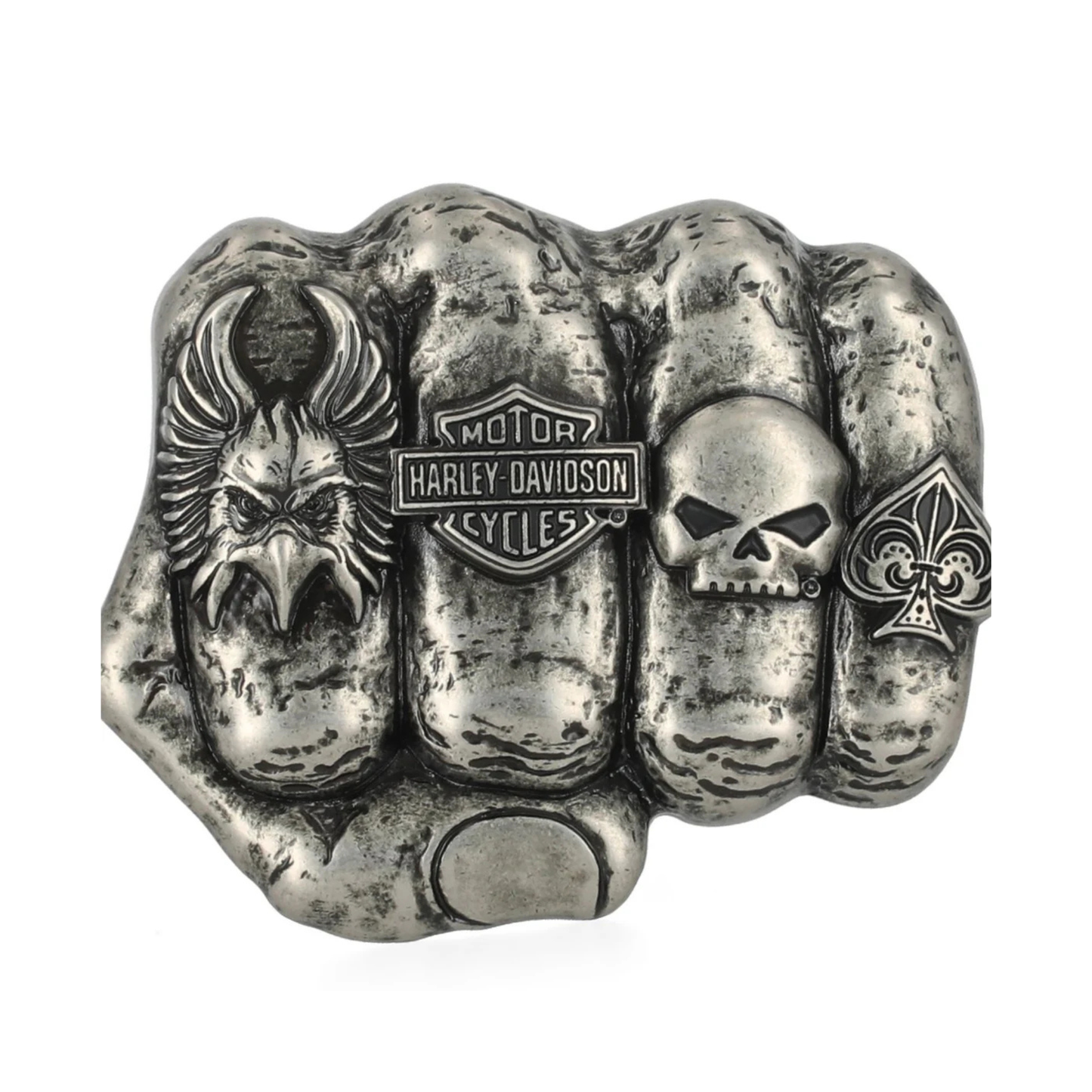 Harley-Davidson® Men's Fist Forward Knuckle Belt Buckle - Antique Nickel Finish