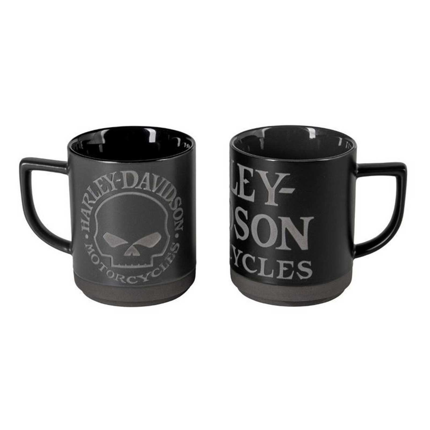 Harley-Davidson® Engraved Willie G Skull Coffee Mug Set - Set of Two 16 oz.
