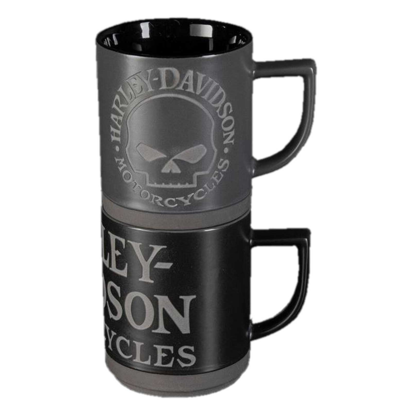 Harley-Davidson® Engraved Willie G Skull Coffee Mug Set - Set of Two 16 oz.