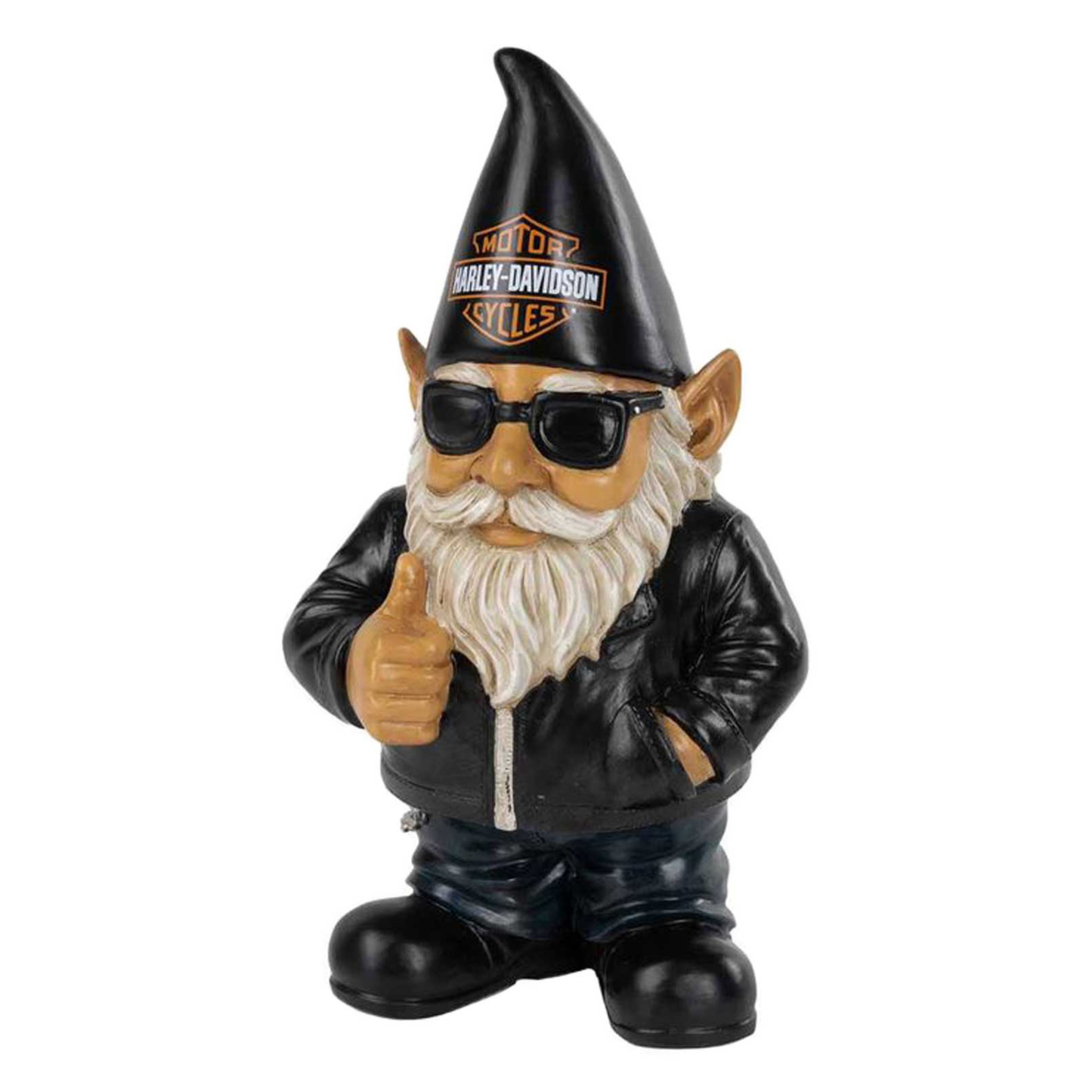Harley-Davidson® Bar & Shield Sculpted Biker Garden Gnome Ace - Indoor/Outdoor Use