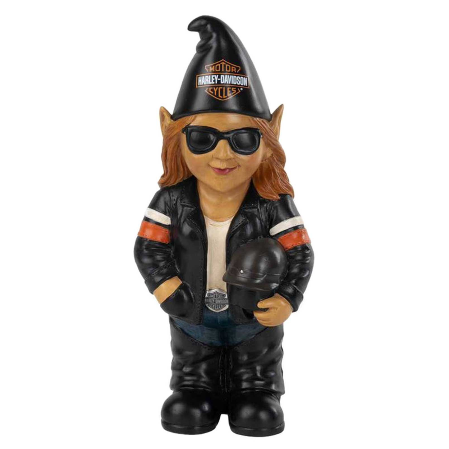 Harley-Davidson® Sculpted Lady Biker Garden Gnome Sunny - Indoor/Outdoor Use