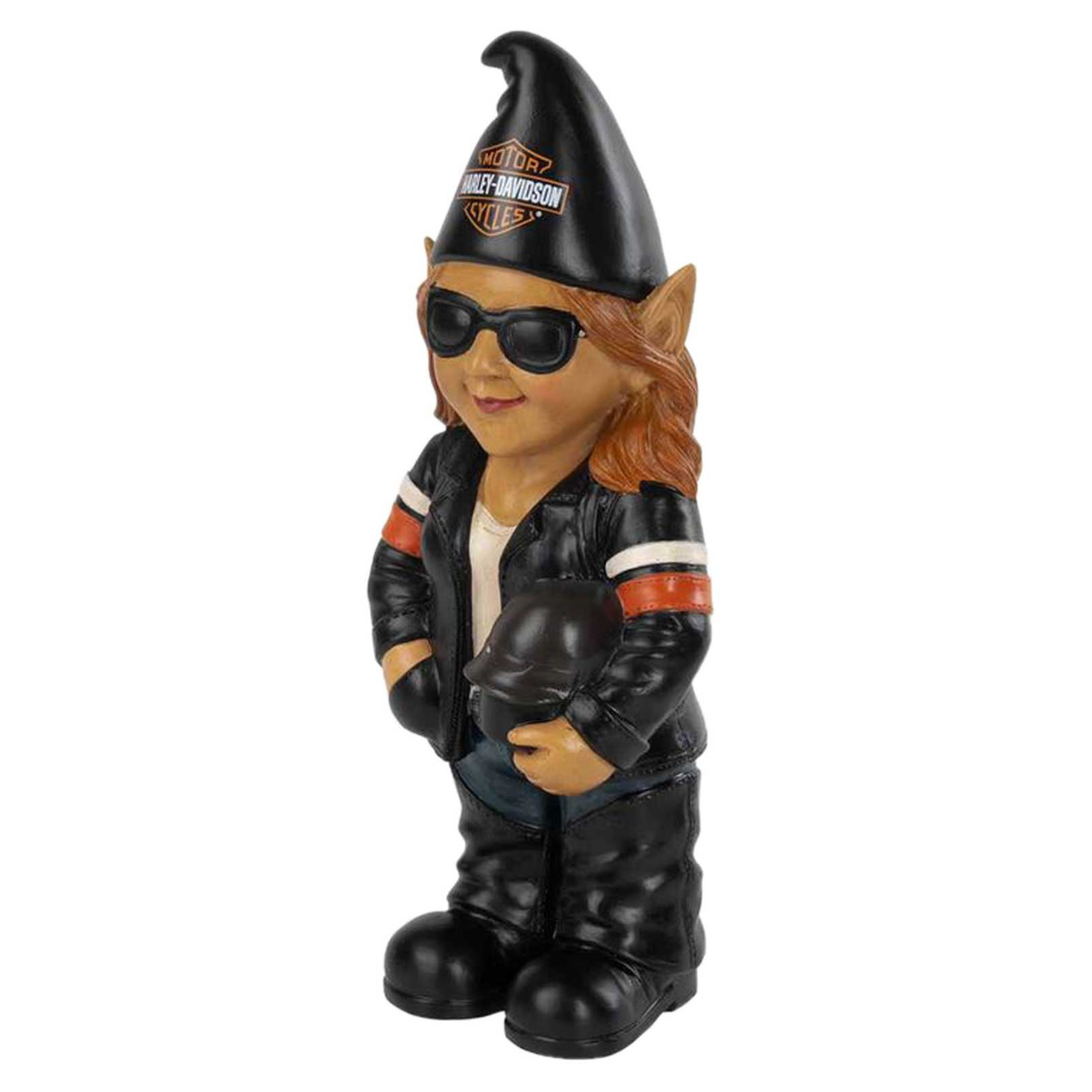 Harley-Davidson® Sculpted Lady Biker Garden Gnome Sunny - Indoor/Outdoor Use