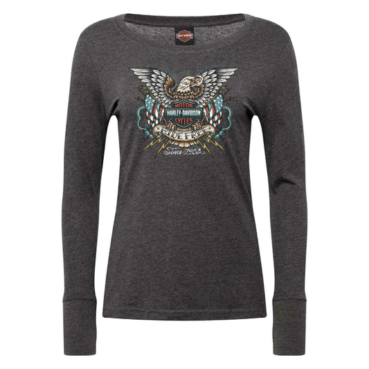 Gasoline Alley Harley-Davidson® Women's Long Sleeve Dealer Tee - Prestige