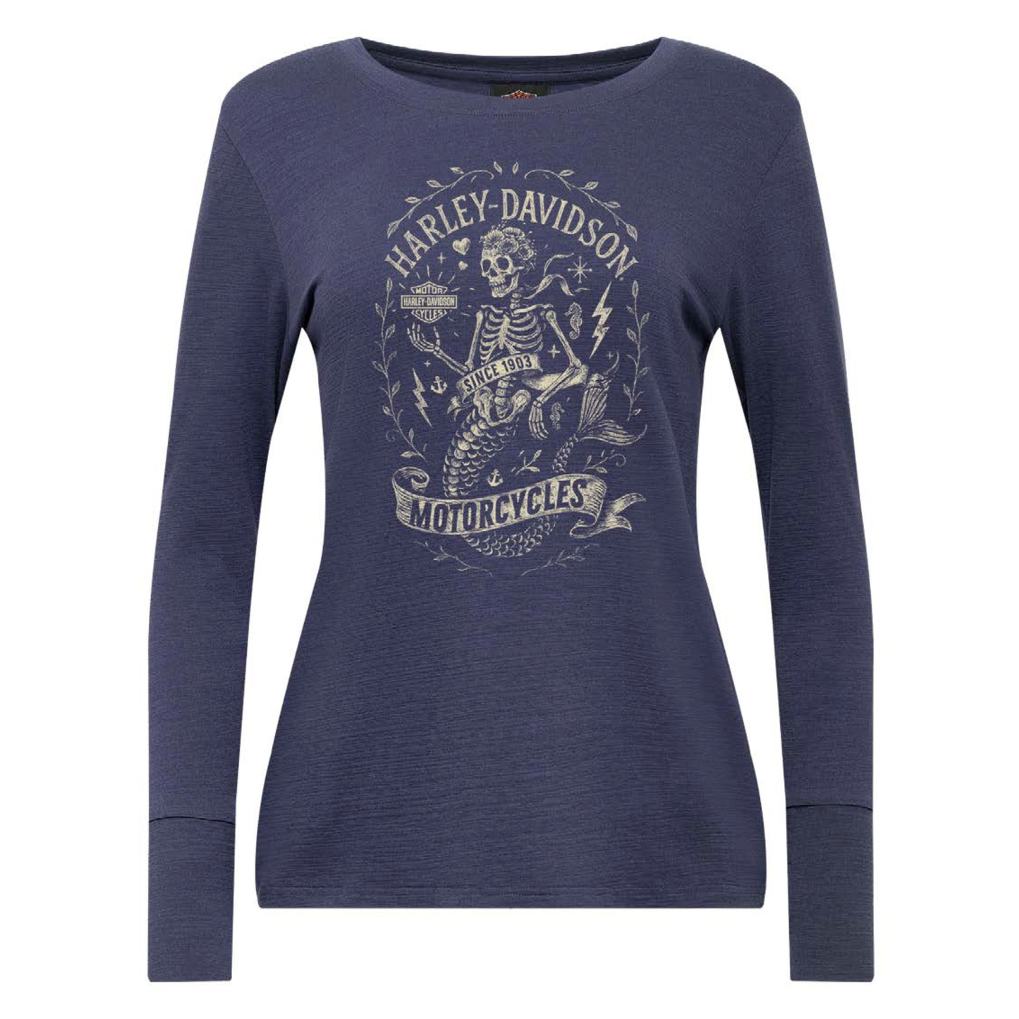 Gasoline Alley Harley-Davidson® Women's Long Sleeve Dealer Tee - Mermaid