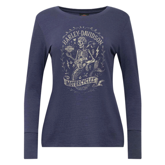 Gasoline Alley Harley-Davidson® Women's Long Sleeve Dealer Tee - Mermaid