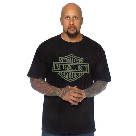 Gasoline Alley Harley-Davidson® Dealer Tee - Green Bar & Shield