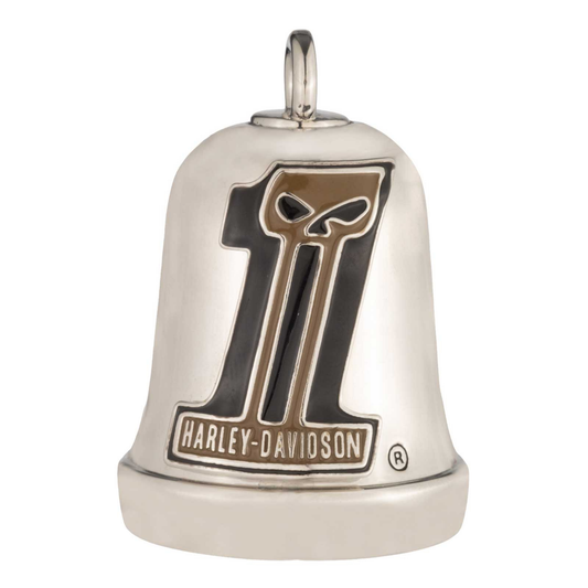 Harley-Davidson® #1 Willie G Skull Logo Motorcycle Ride Bell - Silver Finish
