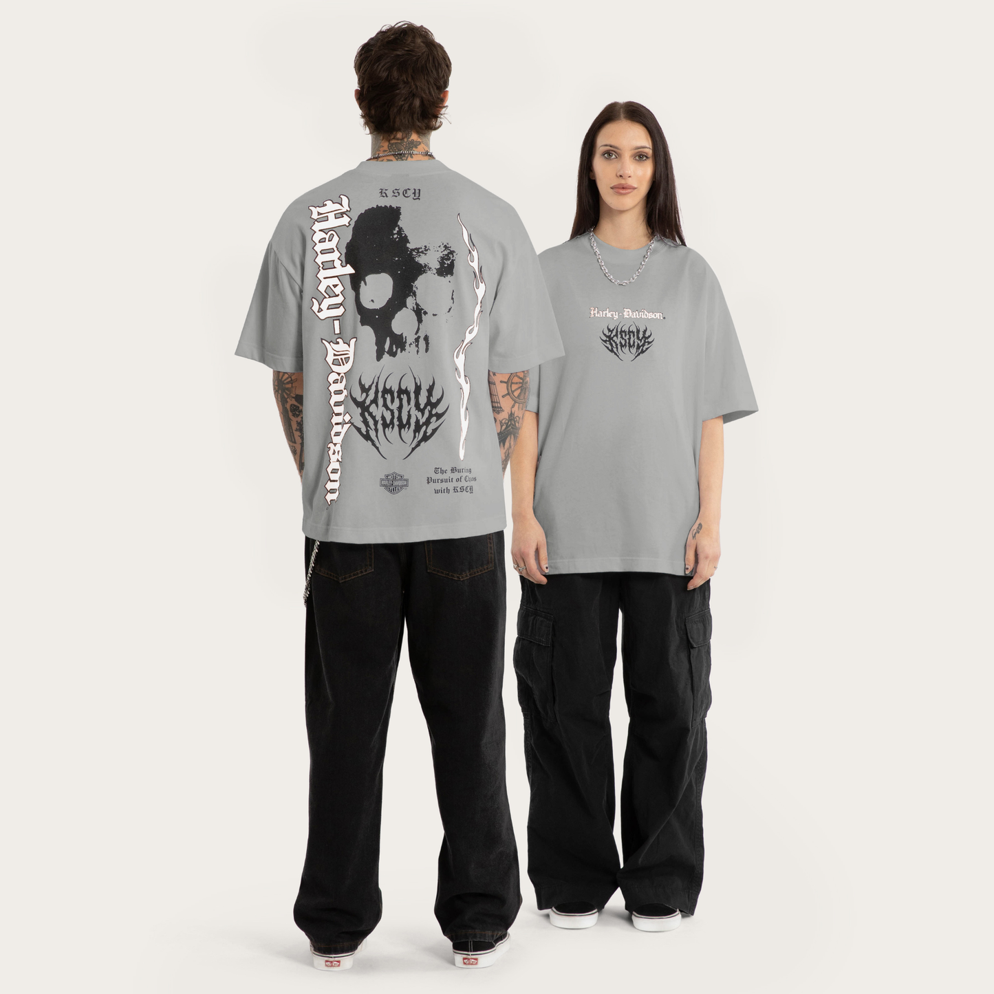 Harley-Davidson® x KSCY Burnout Street Tee Pigment Ultimate Grey