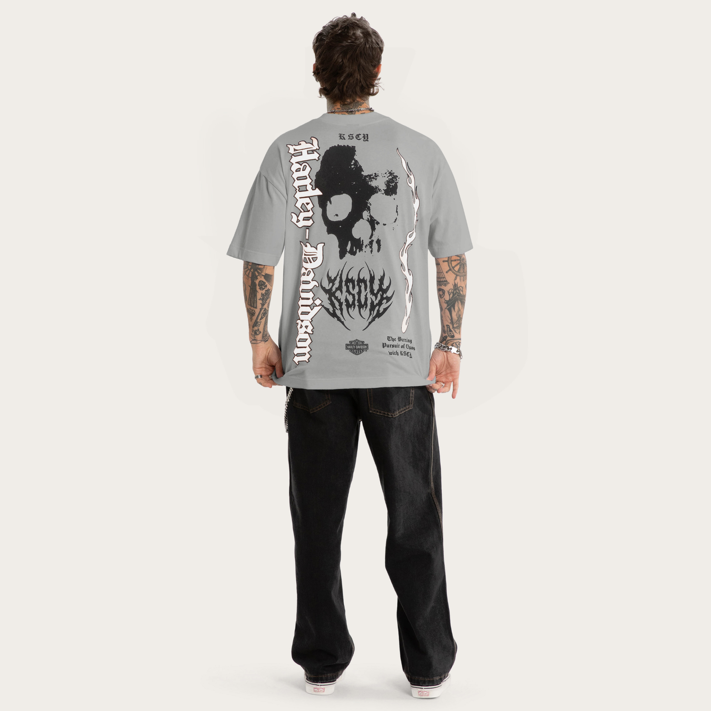 Harley-Davidson® x KSCY Burnout Street Tee Pigment Ultimate Grey
