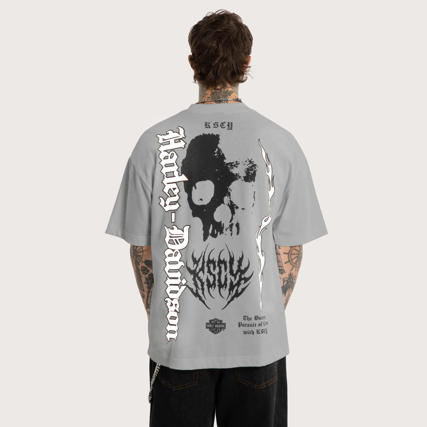 Harley-Davidson® x KSCY Burnout Street Tee Pigment Ultimate Grey
