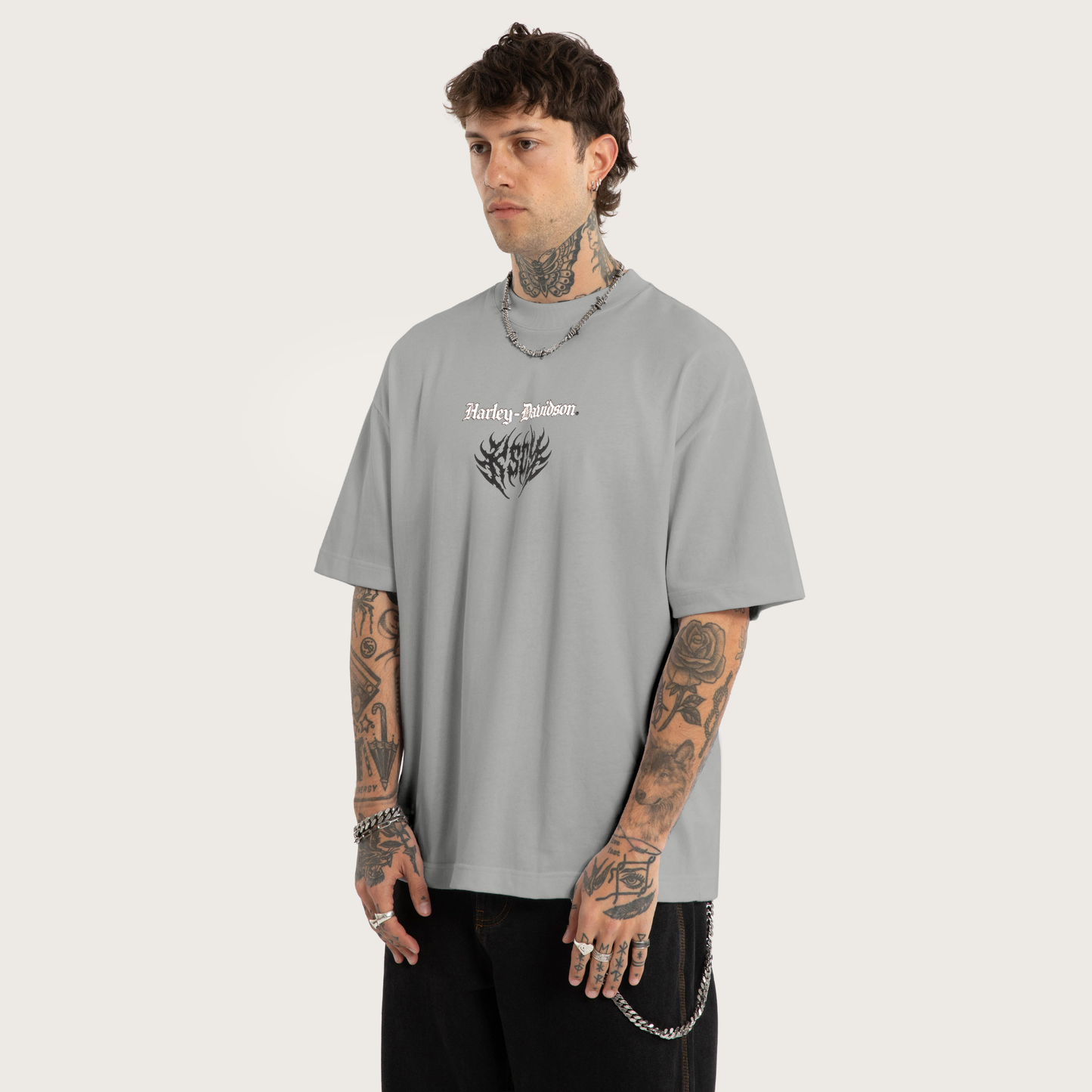 Harley-Davidson® x KSCY Burnout Street Tee Pigment Ultimate Grey