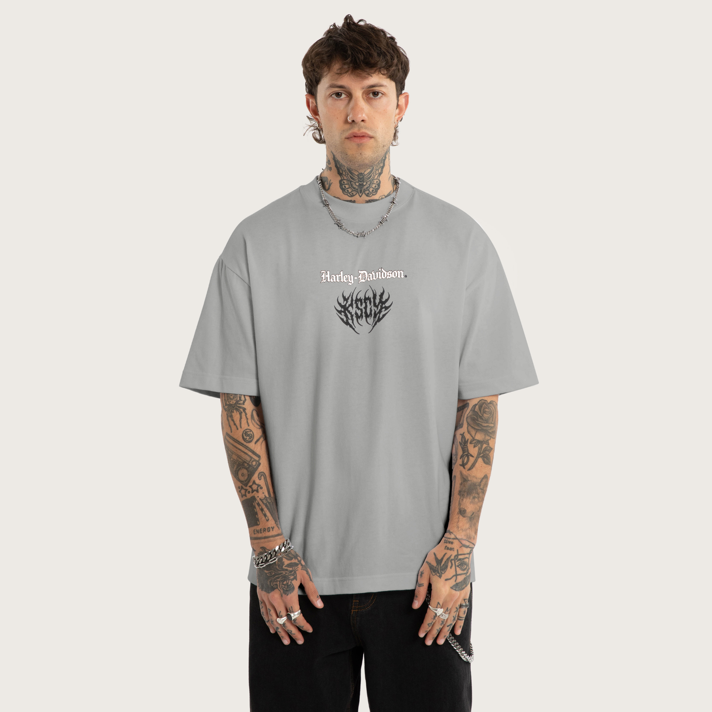 Harley-Davidson® x KSCY Burnout Street Tee Pigment Ultimate Grey