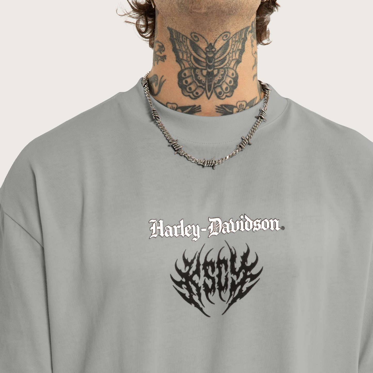 Harley-Davidson® x KSCY Burnout Street Tee Pigment Ultimate Grey