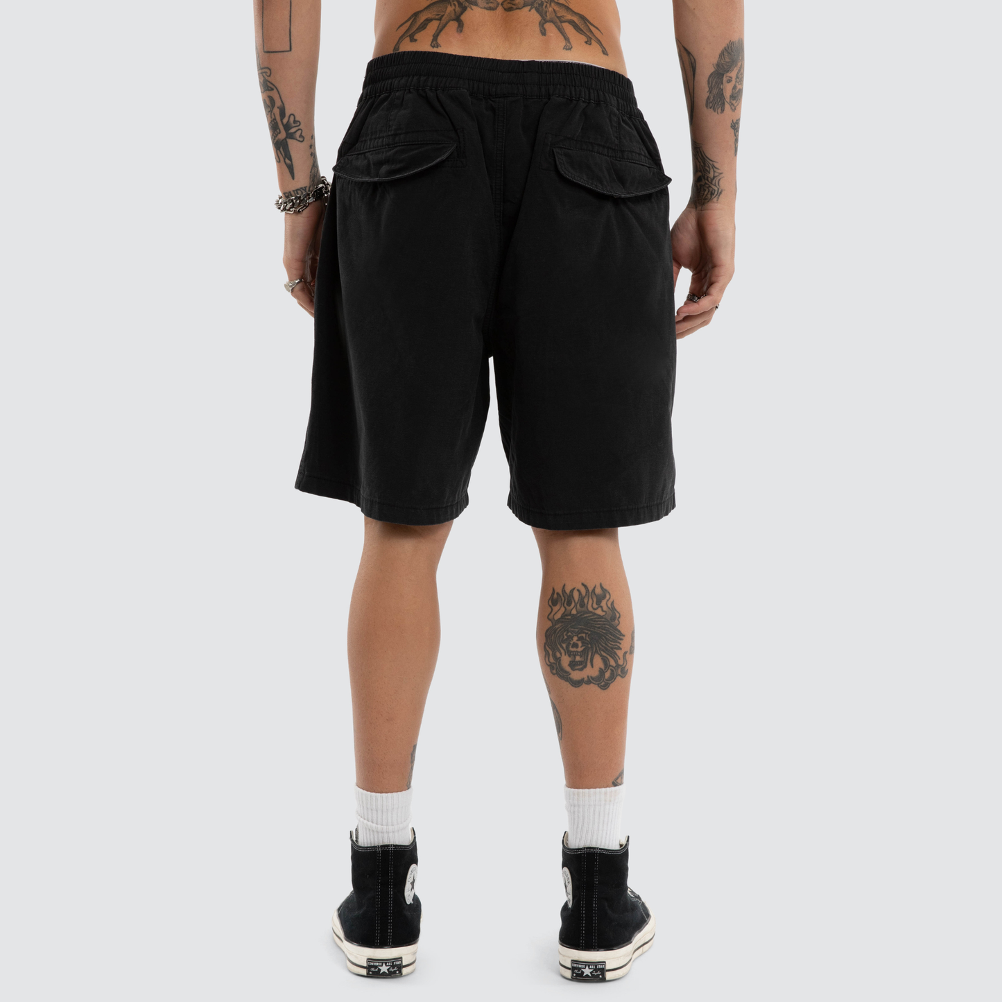 Harley-Davidson® x KSCY Liberator Mosh Baggy Shorts - Jet Black