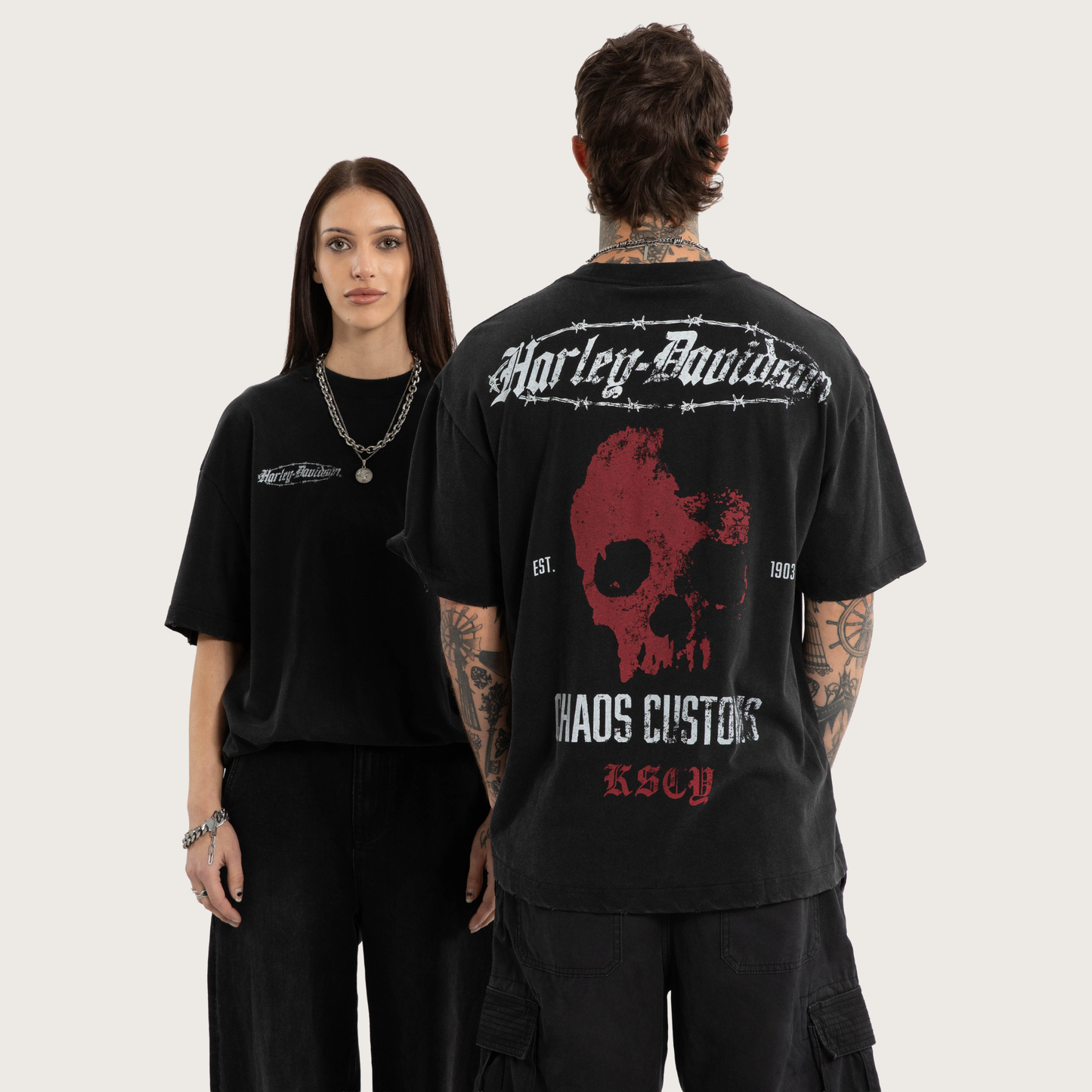 Harley-Davidson® x KSCY Intake Street Tee - Snow Black