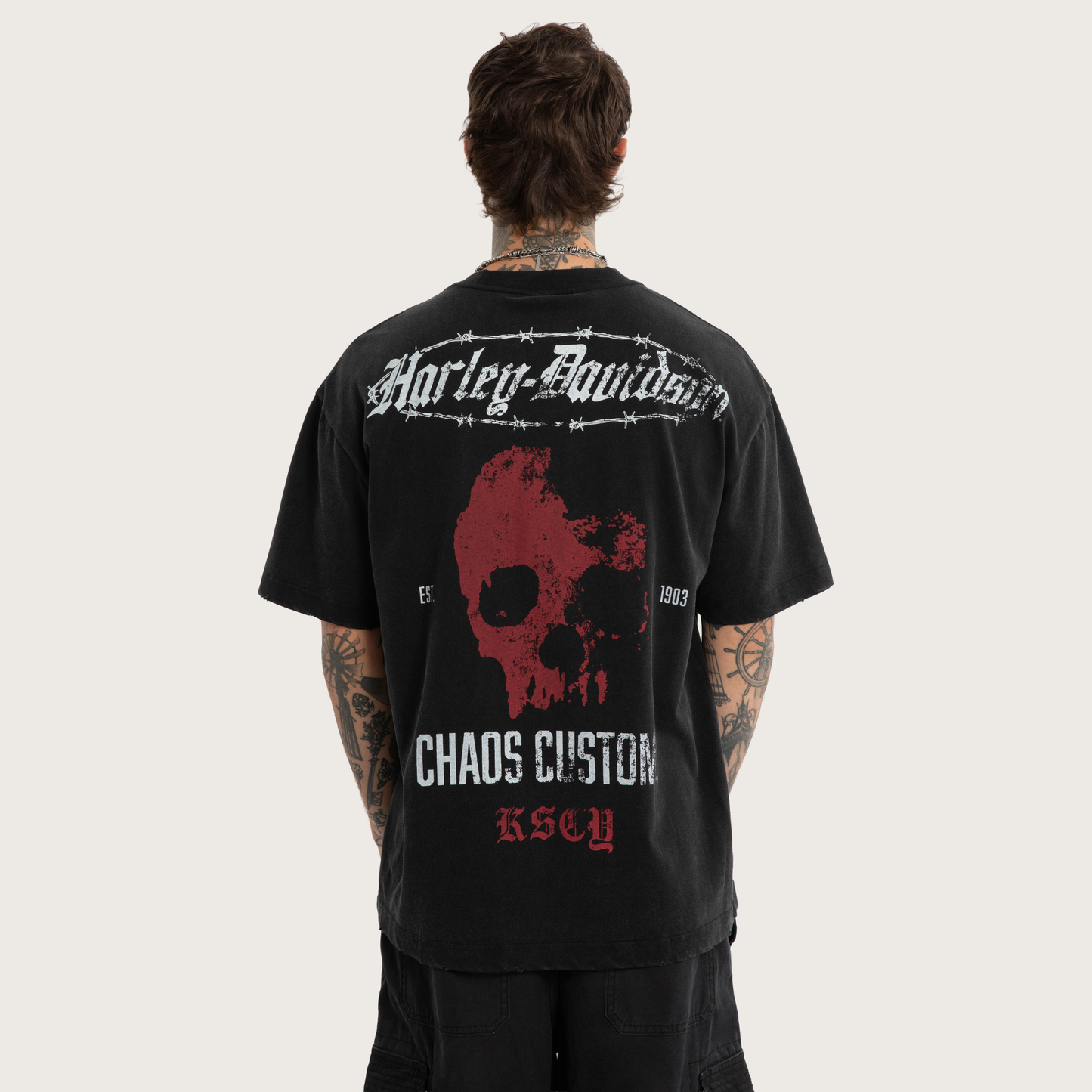 Harley-Davidson® x KSCY Intake Street Tee - Snow Black