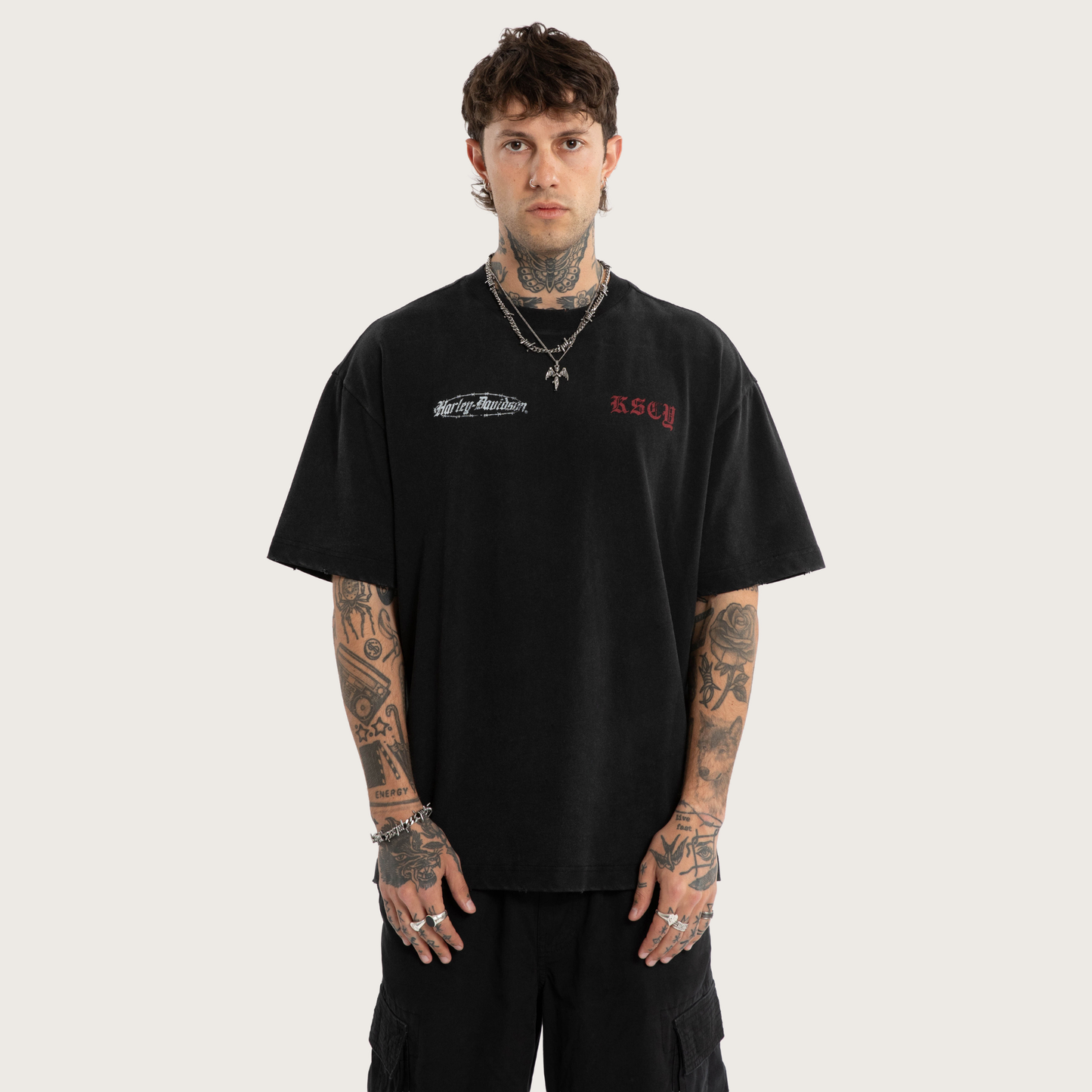 Harley-Davidson® x KSCY Intake Street Tee - Snow Black