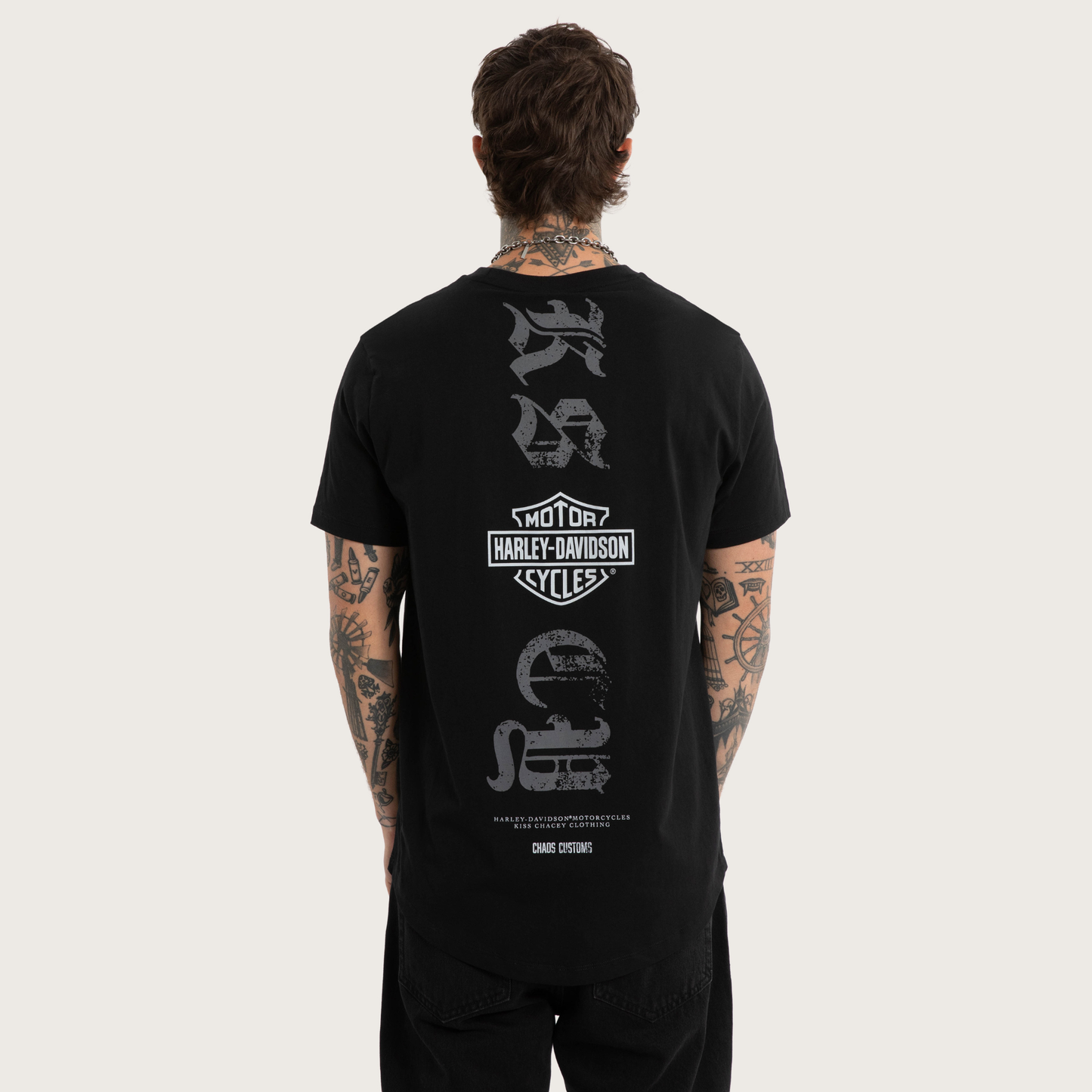 Harley-Davidson® x KSCY Carve Dual Curved Tee - Jet Black