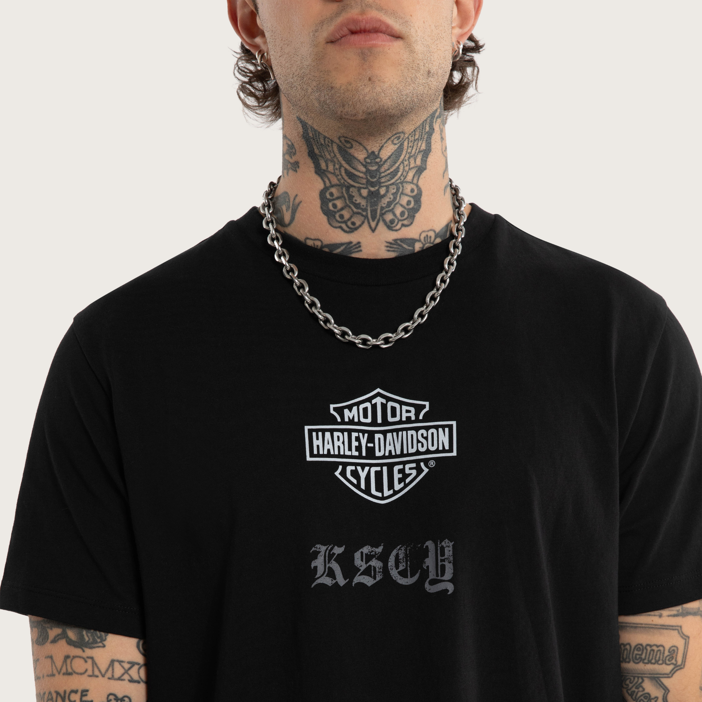 Harley-Davidson® x KSCY Carve Dual Curved Tee - Jet Black