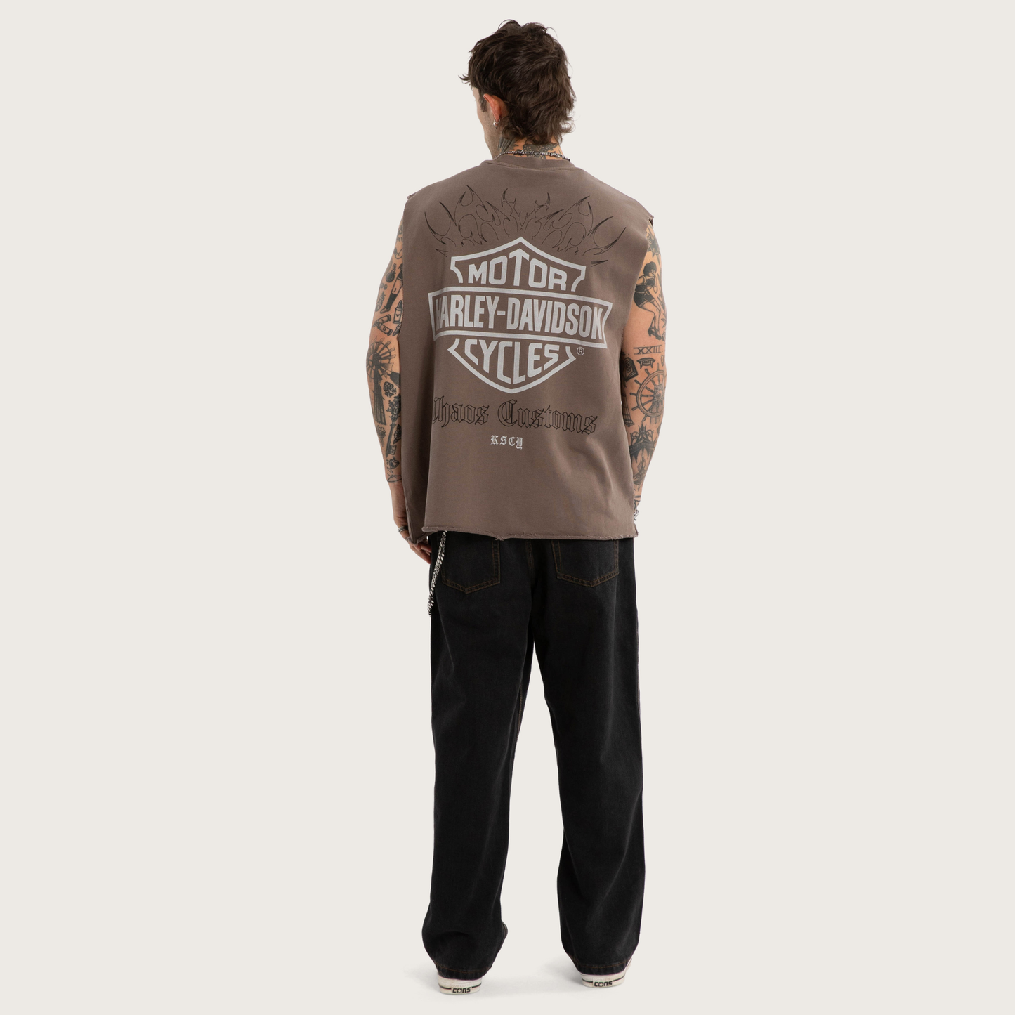 Harley-Davidson® x KSCY Pivot Loopback Muscle Tee - Tan