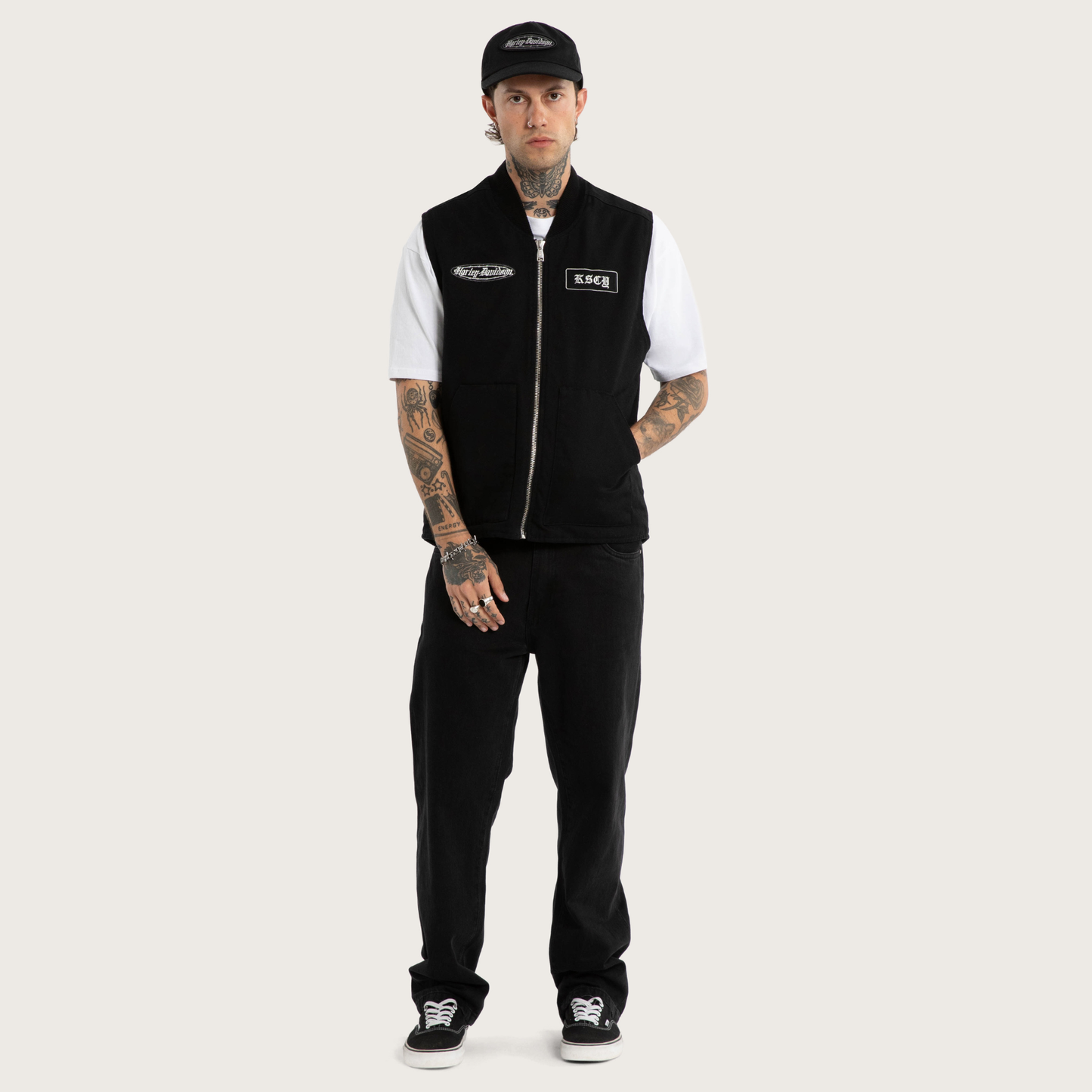 Harley-Davidson® x KSCY Freewheeler Worker Vest - Washed Black