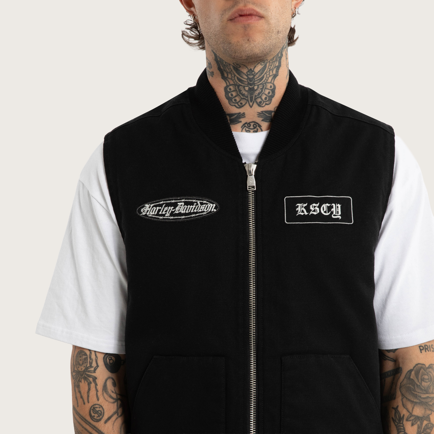 Harley-Davidson® x KSCY Freewheeler Worker Vest - Washed Black