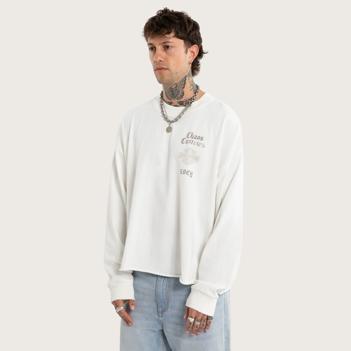 Harley-Davidson® x KSCY Gear Box Fit Sweater - Natural White