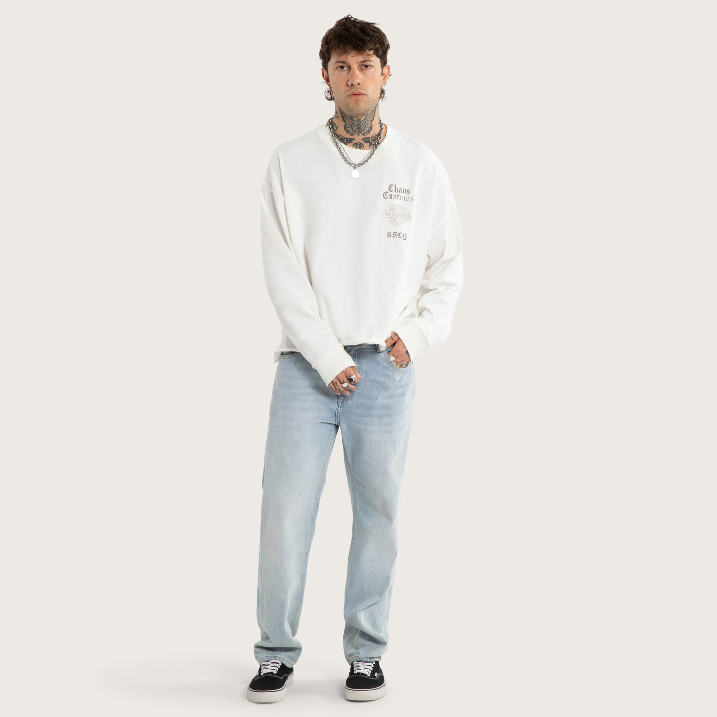 Harley-Davidson® x KSCY Gear Box Fit Sweater - Natural White