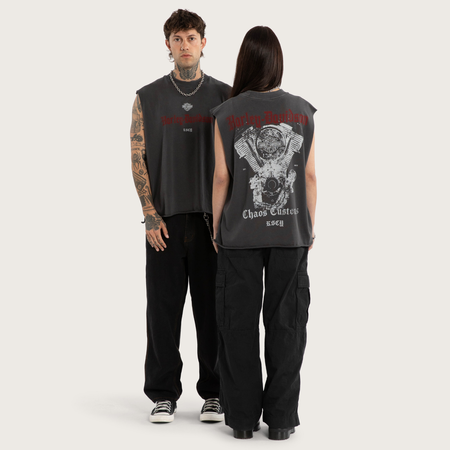 Harley-Davidson® x KSCY Cylinders Mechanic Muscle Tee - Black