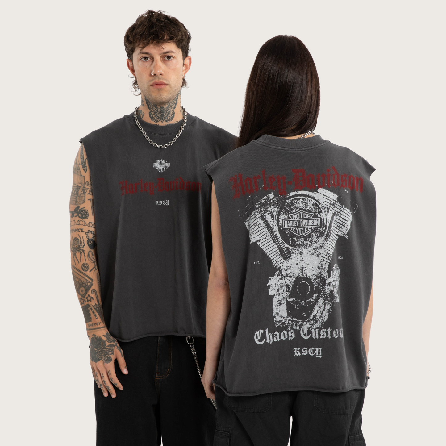Harley-Davidson® x KSCY Cylinders Mechanic Muscle Tee - Black