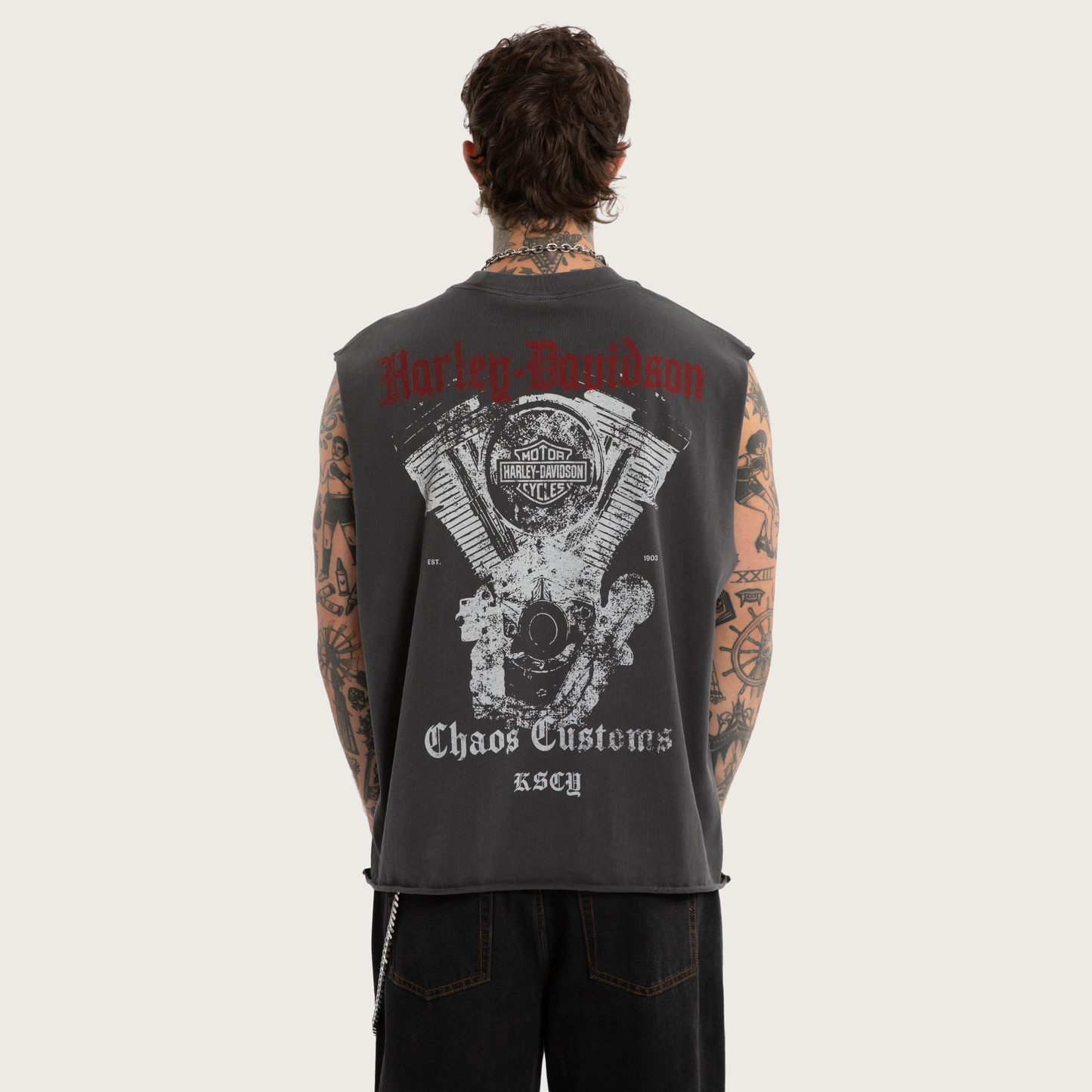 Harley-Davidson® x KSCY Cylinders Mechanic Muscle Tee - Black