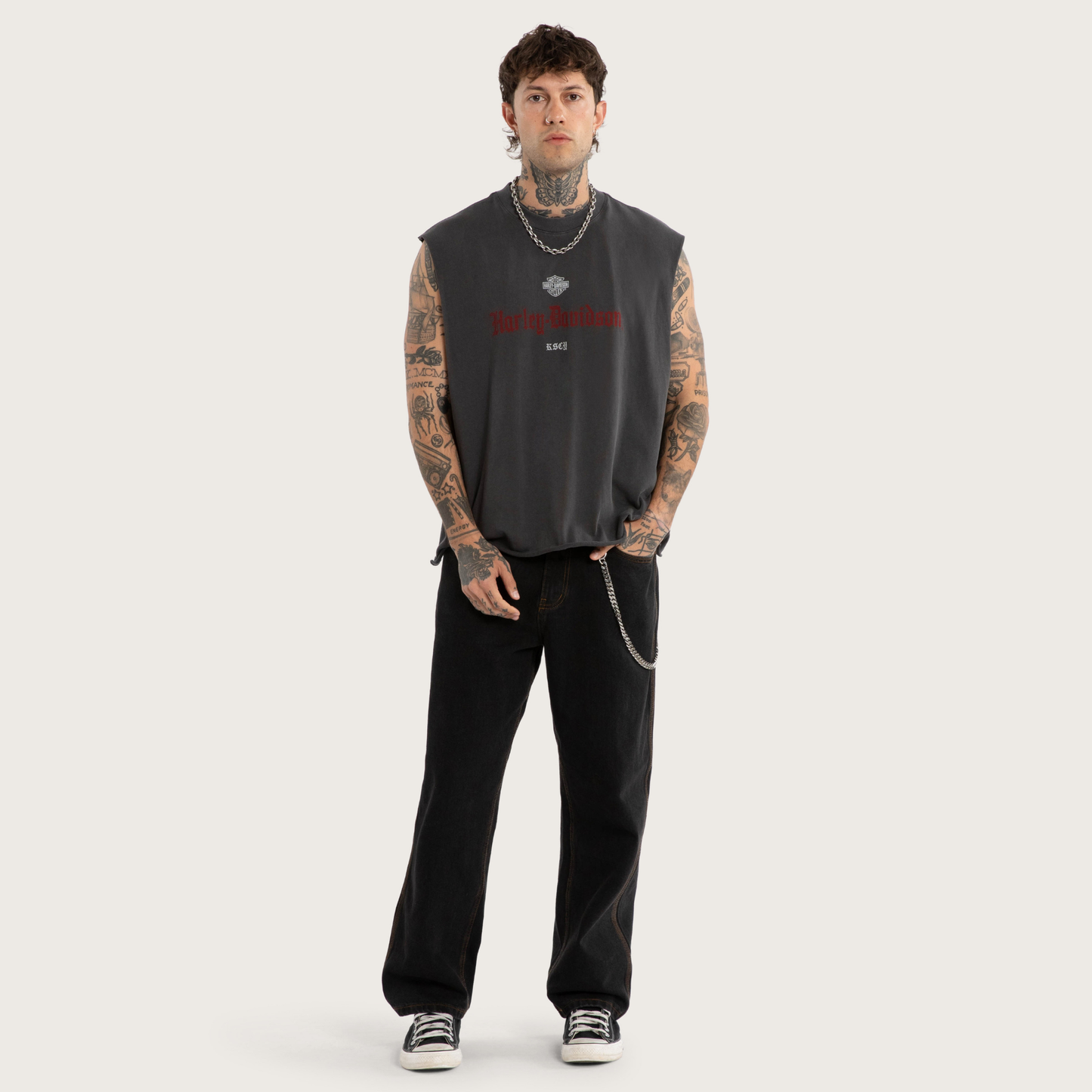 Harley-Davidson® x KSCY Cylinders Mechanic Muscle Tee - Black