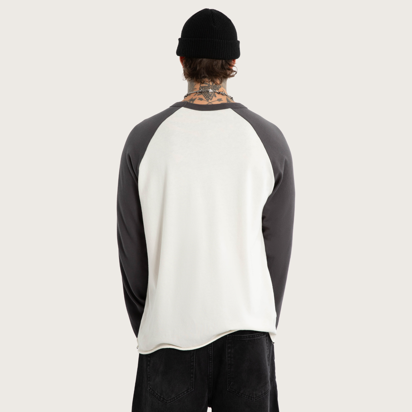 Harley-Davidson® x KSCY Dismount Raglan Longsleeve Tee - Asphalt/Blanc De Blanc