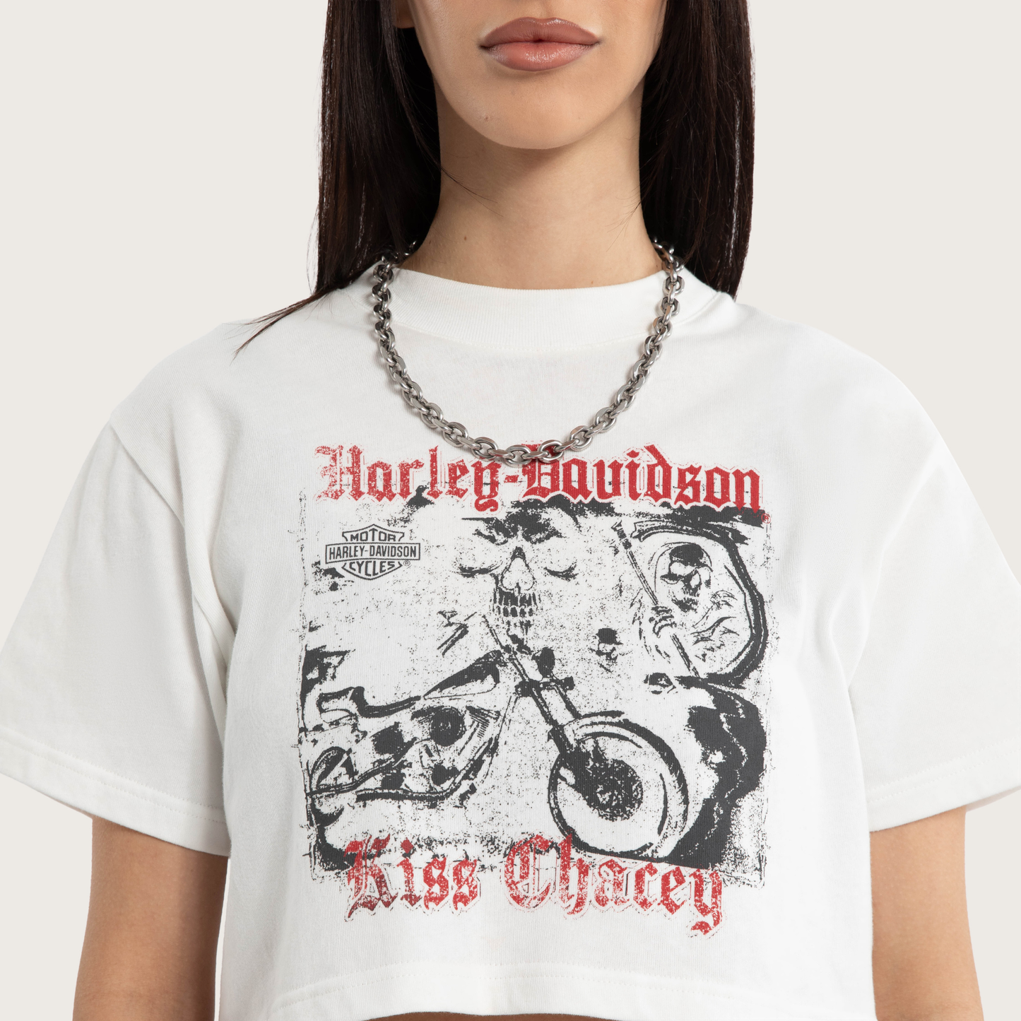 Harley-Davidson® x KSCY Women's Breakout Crop Tee - Natural White