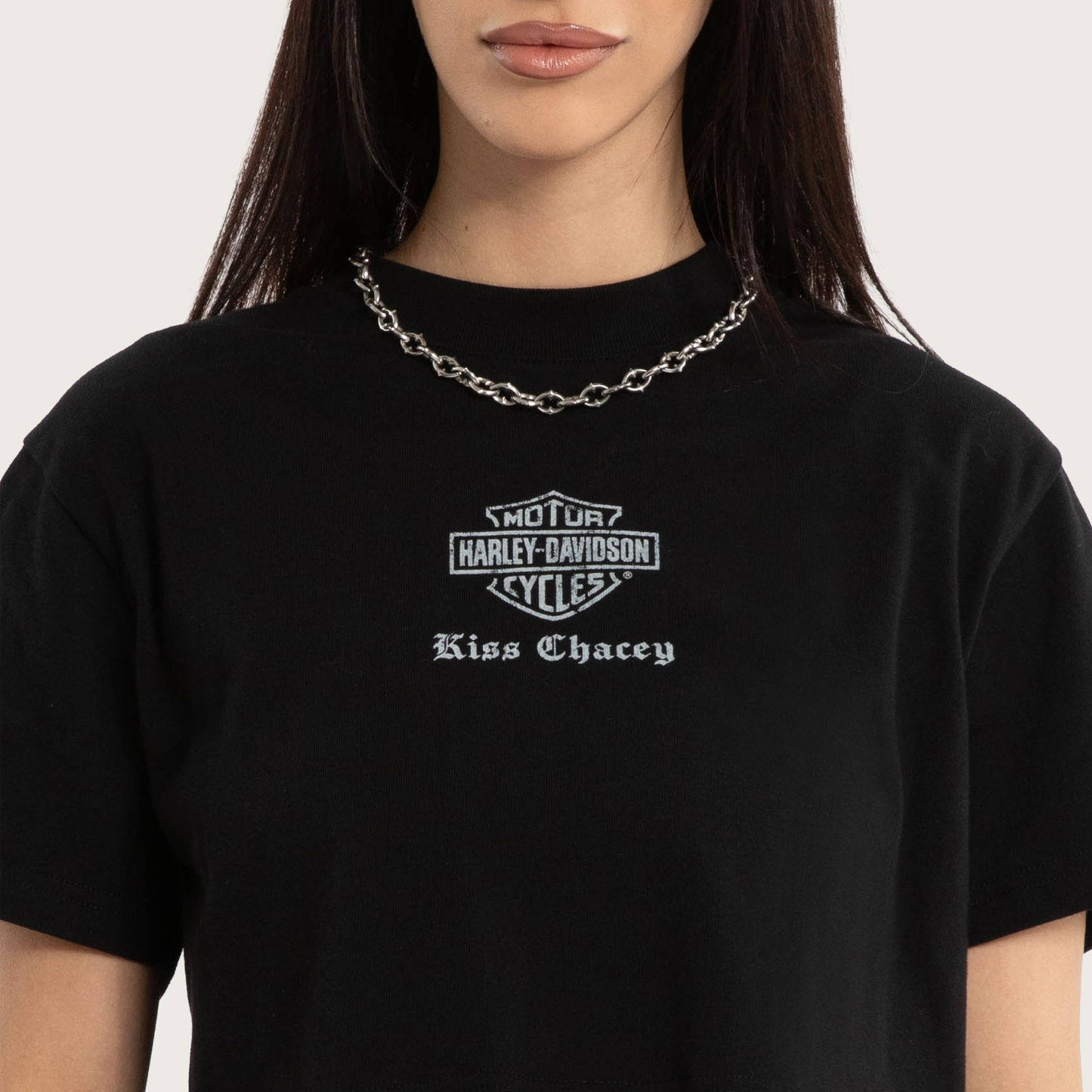 Harley-Davidson® x KSCY Women's Rumble Crop Tee - Jet Black