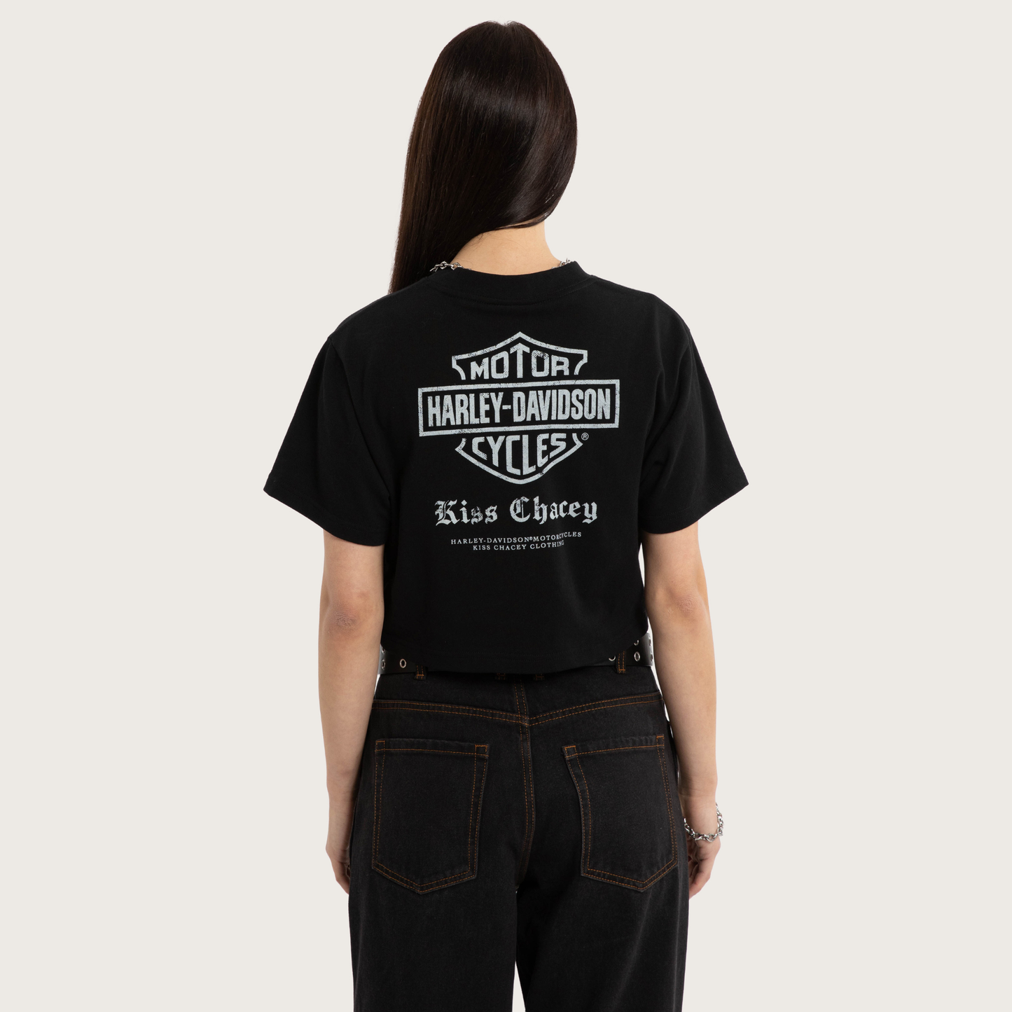 Harley-Davidson® x KSCY Women's Rumble Crop Tee - Jet Black