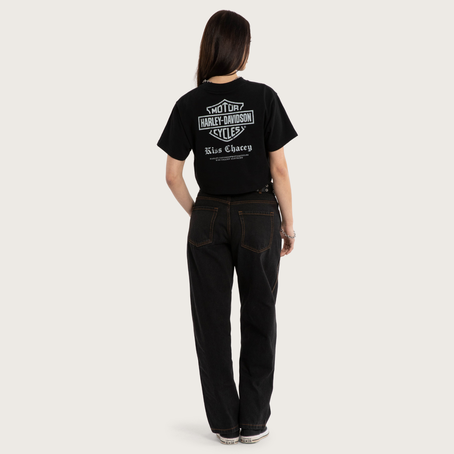 Harley-Davidson® x KSCY Women's Rumble Crop Tee - Jet Black